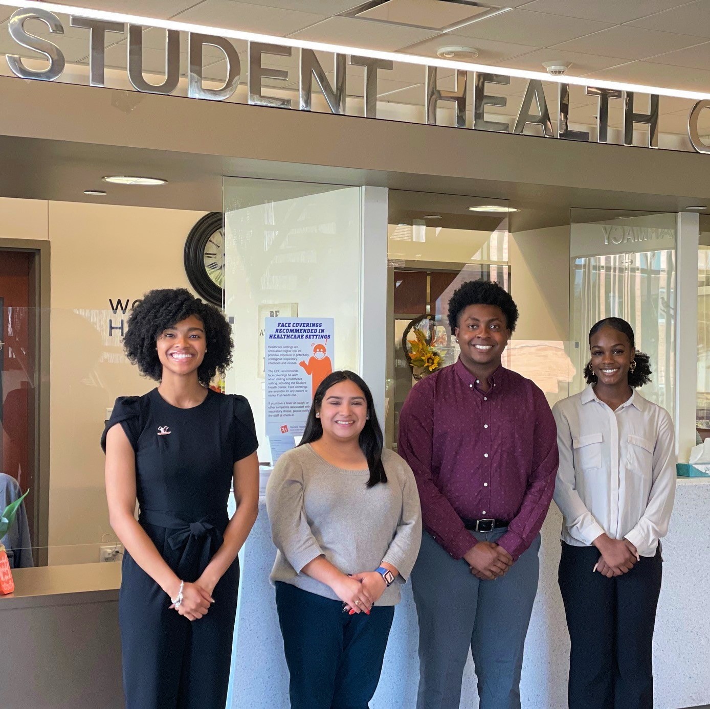 SGA members LaYauna Bonds (president), DianaLee Enriquez (secretary), Nicholas Polk (chief of staff), Makiya Owens (treasurer)